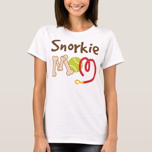 Snorkie犬の品種お母さんのギフト Tシャツ (正面)