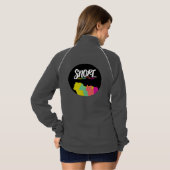 SNORTカラーのジップアップ Tシャツ (裏面フル)