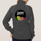 SNORTカラーのジップアップ Tシャツ (裏面)