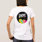 SNORTカラーのジップアップ Tシャツ (裏面)