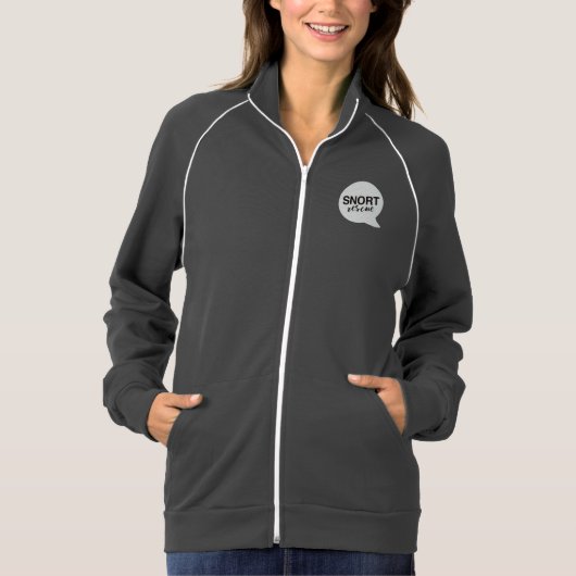 SNORTバブルのジップアップ Tシャツ (正面)