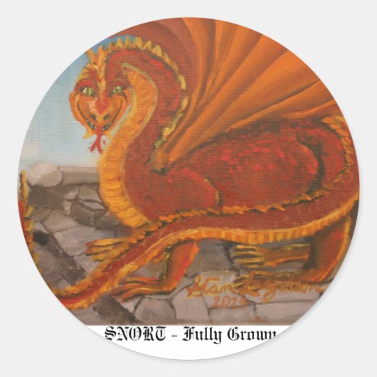 SNORT – 完全に成長 ラウンドシール (正面)