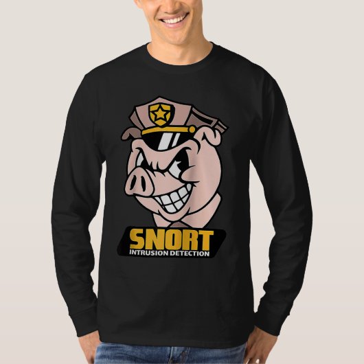 Snort Intrusion Detection Pig Cybersecurity Securi Tシャツ (正面)