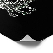 Snosaurus Motif Dinosaur Prehistoric Predator Dino ポスター (角)