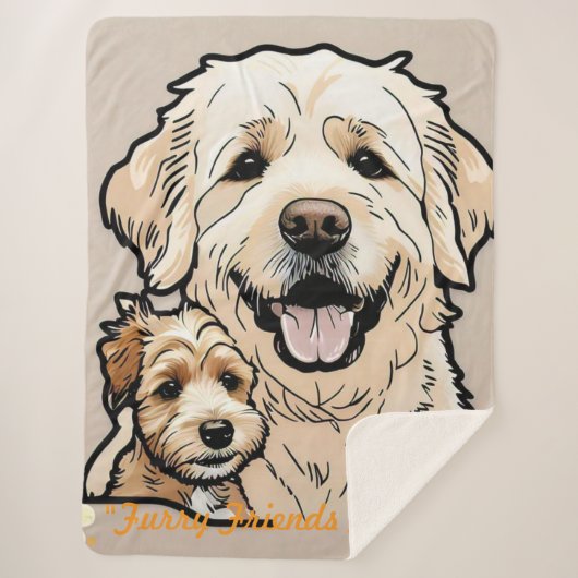 "Snouts and Snuggles" シェルパブランケット (正面)