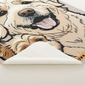 "Snouts and Snuggles" シェルパブランケット (3/4)