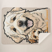 "Snouts and Snuggles" シェルパブランケット (正面(横))