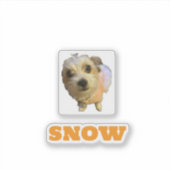 SNOW-4x4 custom cut vinyl sticker シール (正面)