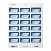 Snow and Trees Christmas Card Address Labels ラベル (フルシート)