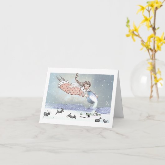 Snow Angel カード (黄色い花)