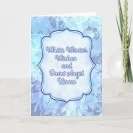 Snow Angel Kisses – Whimsical Winter Greeting Card カード