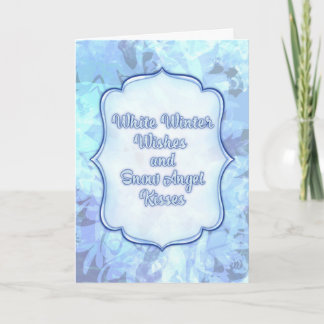 Snow Angel Kisses – Whimsical Winter Greeting Card カード