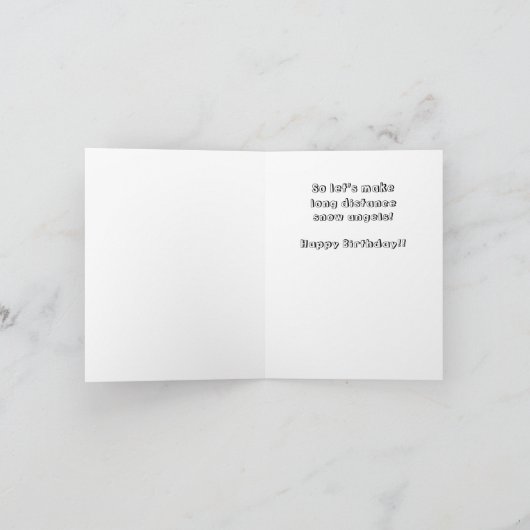Snow Angels Coton Funny Birthday Card カード (内部)