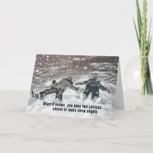 SNOW ANGELS Greeting Card サンキューカード (正面)