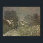 Snow at Argenteuil by Claude Monet ウッドウォールアート<br><div class="desc">Claude MonetによるArgenteuil II (1874)での雪は、ヴィンテージの印象派の素晴らし美術風景絵画である。フランスのアルゼンテウイルで木々や家が背景の雪のシーンが見られる冬の日。アーティストについて：クロード・モネ(1840-1926)は印象派の運動の創始者であフランスのり絵画、その絵画の大部分は「空中に浮かぶ」（野外に浮かぶ）スタイル印象派の風景である。</div>