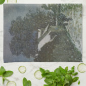 Snow at Argenteuil by Claude Monet キッチンタオル (折り畳み)