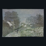 Snow at Argenteuil by Claude Monet キッチンタオル<br><div class="desc">Claude MonetによるArgenteuil II (1874)での雪は、ヴィンテージの印象派の素晴らし美術風景絵画である。フランスのアルゼンテウイルで木々や家が背景の雪のシーンが見られる冬の日。アーティストについて：クロード・モネ(1840-1926)は印象派の運動の創始者であフランスのり絵画、その絵画の大部分は「空中に浮かぶ」（野外に浮かぶ）スタイル印象派の風景である。</div>