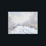 Snow at Argenteuil (by Claude Monet) キャンバスプリント<br><div class="desc">このデザインは、印象派のクロード・モネ絵画ー(1840フランスの-1926)の有名な油・オン・キャンバスのイメージを特集している。タイトルは「Snow at Argenteuil」(またはオリジナルフランスのでは「Rue sous la neige,  Argenteuil」)。1874年から1875年の冬に雪の毛布の下にあった間絵を描、彼の故郷アルゼンテウイルのモネ18作品の中で最大の作品である。</div>