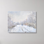 Snow at Argenteuil (by Claude Monet) キャンバスプリント<br><div class="desc">このデザインは、印象派のクロード・モネ絵画ー(1840フランスの-1926)の有名な油・オン・キャンバスのイメージを特集している。タイトルは「Snow at Argenteuil」(またはオリジナルフランスのでは「Rue sous la neige,  Argenteuil」)。1874年から1875年の冬に雪の毛布の下にあった間絵を描、彼の故郷アルゼンテウイルのモネ18作品の中で最大の作品である。</div>