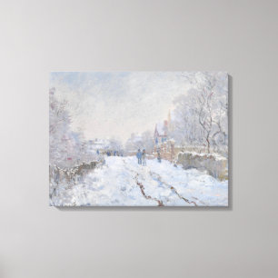 Snow at Argenteuil (by Claude Monet) キャンバスプリント