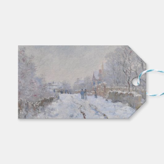 Snow at Argenteuil (by Claude Monet) ギフトタグ (正面(横))