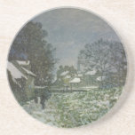 Snow at Argenteuil by Claude Monet コースター<br><div class="desc">Claude MonetによるArgenteuil II (1874)での雪は、ヴィンテージの印象派の素晴らし美術風景絵画である。フランスのアルゼンテウイルで木々や家が背景の雪のシーンが見られる冬の日。アーティストについて：クロード・モネ(1840-1926)は印象派の運動の創始者であフランスのり絵画、その絵画の大部分は「空中に浮かぶ」（野外に浮かぶ）スタイル印象派の風景である。</div>