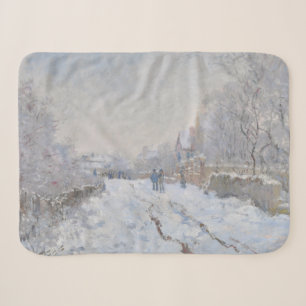 Snow at Argenteuil (by Claude Monet) シェルパブランケット