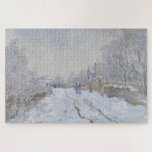 Snow at Argenteuil (by Claude Monet) ジグソーパズル<br><div class="desc">このデザインは、印象派のクロード・モネ絵画ー(1840フランスの-1926)の有名な油・オン・キャンバスのイメージを特集している。タイトルは「Snow at Argenteuil」(またはオリジナルフランスのでは「Rue sous la neige,  Argenteuil」)。1874年から1875年の冬に雪の毛布の下にあった間絵を描、彼の故郷アルゼンテウイルのモネ18作品の中で最大の作品である。</div>