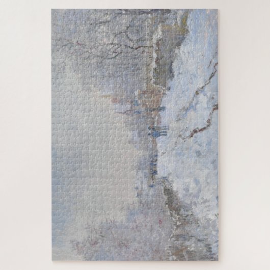 Snow at Argenteuil (by Claude Monet) ジグソーパズル (縦)