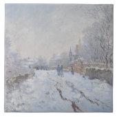 Snow at Argenteuil (by Claude Monet) タイル (正面)