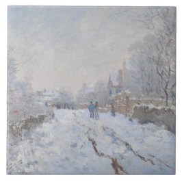 Snow at Argenteuil (by Claude Monet) タイル