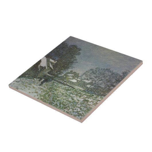 Snow at Argenteuil by Claude Monet タイル (側面)