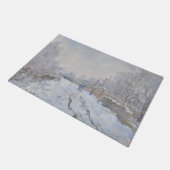 Snow at Argenteuil (by Claude Monet) ドアマット (アングル)