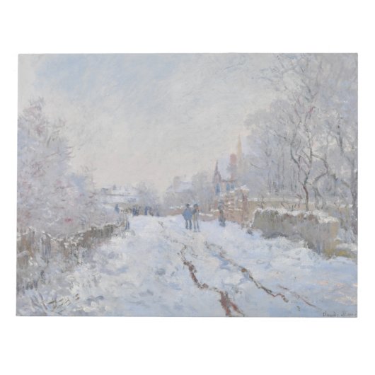 Snow at Argenteuil (by Claude Monet) ノートパッド (正面)