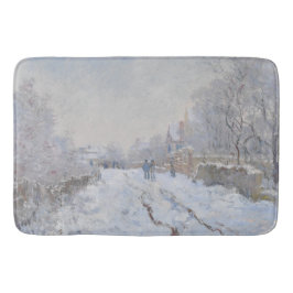 Snow at Argenteuil (by Claude Monet) バスマット