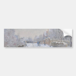 Snow at Argenteuil (by Claude Monet) バンパーステッカー