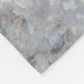 Snow at Argenteuil (by Claude Monet) フリースブランケット (角)