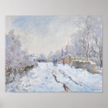 Snow at Argenteuil by Claude Monet ポスター<br><div class="desc">オスカー・クロード・モネˈト(UK: /ɒmnegradod,  US: /molodˈ,  mnavor: [kmnnname] 14月1840 - 5 1926年12月14日)は印象派の創始者であり、特に彼の自然として彼の鍵に見られるモダニズムのの原説ののののののののののののののののの画家をののをのである。 彼の長いキャリアの間に、彼は印象派の自然以前の自分の認識の哲学の最も一貫性と多産の開業医であっ表現た、特にプレインエア（屋外）の風景に適用され絵画た。[2] 「印象主義」という用語は、モネとその仲間がサロンの代替品として開始した1874年に展示された彼のインプレッション絵画の、純然たるレバントのタイトルに由来する。モネはノルマンディーのルアーブルで育ち、幼い頃からアウトドアやスケッチに興味を持つようになった。母親のルイーズ・ジュスティン・オーブレ・モネは画家の志を支持したが、父親のクロード・アドルフは失意し、ビジネスの道を歩むよう望んだ。彼は彼の母親と非常に近かったが、彼女は1857年1月に16歳で亡くなり、彼は彼の子供のいない妻を持ったが裕福な叔母マリー・ジャンヌ・レカドルと一緒に住むために送られた。アカデミー・スイスで勉強に進み、学歴の画家チャールズ・グレイの下でオーギュスト・ルノアールの同級生として活動した。初期の作品は風景や海の風景、ポートレートなどだが、ほとんど注目を集めなかった。鍵の初期の影響は、彼をプレインエアの概念に導入したユージェーヌ・ブダン絵画だった。1883年からモネは同じくフランス北部のジヴェルニーに住み、住宅や財産を購入し、睡蓮の池を含む広大な造園プロジェクトを開始した。モネの田舎を描くフランスのという野心は、光の移り変わりや季節の移り変わりを捉えるべく絵画、同じシーンを何度も作り出す手法を生み出した。その中で最高のは、彼の生涯の20年間にわたって絶え間なく彼を占領した彼のシリーズのヘイスタックス(1890-91)、ルーアン大聖堂の絵画(1894)、ギヴェルニーの彼の庭の睡蓮の絵画などが知られている。彼の生涯の間に頻繁に展示され、成功したモネの名声と人気は、彼が世界で最も有名な画家の一人となり、芸術家グループの急成長のためのインスピレーションの源となった20世紀後半に急上昇した。デュラン・ルーエルの以前のモネと同胞の支持が低下し始めると、モネ、ルノアール、ピサロ、シスレー、ポール・セザンヌ、エドガー・デガス、ベルテ・モリソトは独立して作品を発表し、その名の下でモネが形成の主要姿であった画家・彫刻家・彫刻家の無名会を開催した。[12インスパイア][12][15]やや年を取った同世代のピサロとエドゥアール・マネの[41] スタイルや運動との関連を避けるために選ばれたグループは、サロンからの独立と支配的な学問主義への拒絶の中で統一された。[12][42]モネはグループの最も有名な風景画家として評判を得た。[16] 1874年の第1回展では、モネがインプレッション、日の出、ランチョン、ブールバード・デ・カプシネスを展示した[43] 美術評論家のルイ・ラロイ書は、敵対的な評論を行った。Impression、Sunrise(1872)、ルアーブル港の漠然とした描写、文体の迂回路に注目し、「印象主義」という言葉を作り上げた。[15][42]より進歩的な批評家は人生の描写を賞賛した – ルイ・エドモンド・デュランティは彼らのスタイル絵画を「革命の」と呼んだ。[42] 彼はその後インスパイアその名を後悔し信じて、彼等が「その多数は印象派を持たぬ」集団であると云った。[14] 総出席数は三百人と推定される。モネ価格の印象：1000フランで日の出が売れなかった。[44][45][46]展示会は60フランを支払う準備ができている誰にでも開かれ、アーティストは陪審員の干渉なしに作品を展示する機会を開いた。[44][45][46]もう6]サロンにに再反対の18776与え66666666のでに展。[28][47]第3回展では、1877年4月5日厳選された、過去でガレ・サン・ラザレを使って制作したダースの作品7点を1877年4月5日に、彼は初めて「同じ場所の多くの絵画と同期し、その場面と時代性を慎重にに調整した」した。 絵画は批評家に好評を博し、特に列車の発着の仕方を賞賛した[48]。 4回目の展示では、彼の関与はカイロボッテ側の交渉によって行われた。[15] [49][50]モネ、ルノアール、ピサロ、モリソト、セザンヌ、シズリーは実験を行った</div>