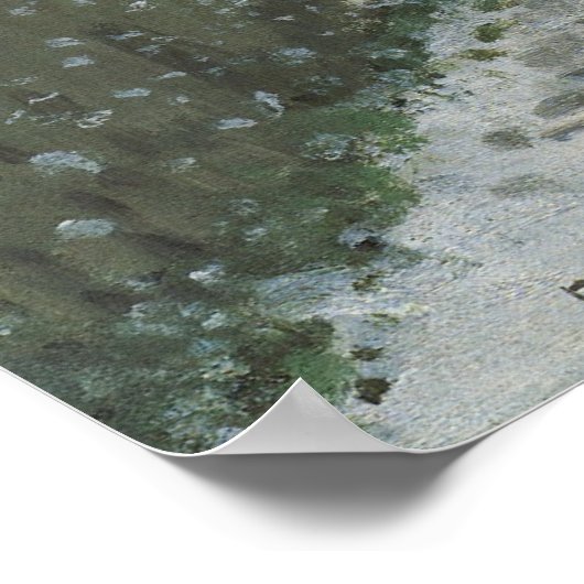 Snow at Argenteuil by Claude Monet ポスター (角)