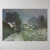 Snow at Argenteuil by Claude Monet ポスター (正面)
