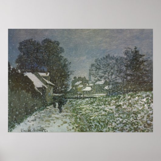 Snow at Argenteuil by Claude Monet ポスター (正面)