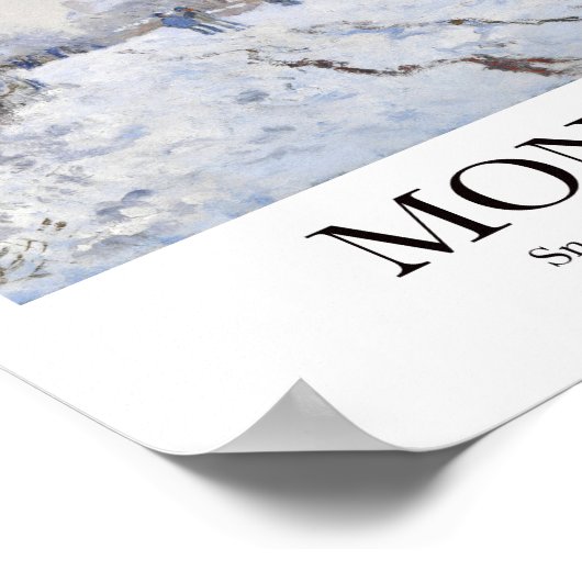 Snow at Argenteuil by Claude Monet ポスター (角)