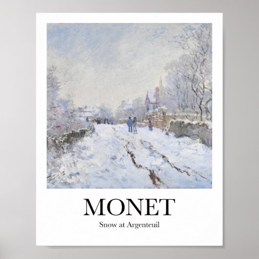 Snow at Argenteuil by Claude Monet ポスター (正面)