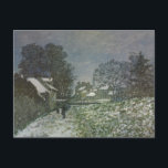 Snow at Argenteuil by Claude Monet ポストカード<br><div class="desc">Claude MonetによるArgenteuil II (1874)での雪は、ヴィンテージの印象派の素晴らし美術風景絵画である。フランスのアルゼンテウイルで木々や家が背景の雪のシーンが見られる冬の日。アーティストについて：クロード・モネ(1840-1926)は印象派の運動の創始者であフランスのり絵画、その絵画の大部分は「空中に浮かぶ」（野外に浮かぶ）スタイル印象派の風景である。</div>