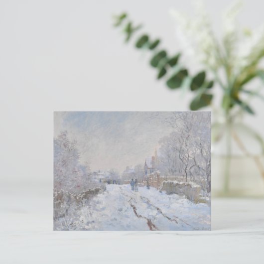 Snow at Argenteuil (by Claude Monet) ポストカード (スタンド正面)