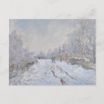 Snow at Argenteuil (by Claude Monet) ポストカード<br><div class="desc">このデザインは、印象派のクロード・モネ絵画ー(1840フランスの-1926)の有名な油・オン・キャンバスのイメージを特集している。タイトルは「Snow at Argenteuil」(またはオリジナルフランスのでは「Rue sous la neige,  Argenteuil」)。1874年から1875年の冬に雪の毛布の下にあった間絵を描、彼の故郷アルゼンテウイルのモネ18作品の中で最大の作品である。</div>