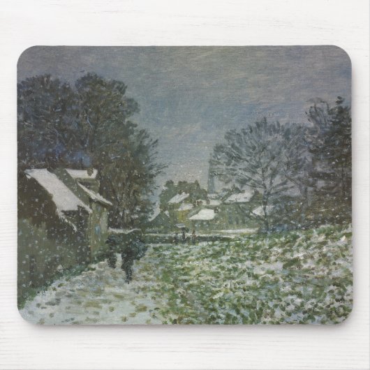Snow at Argenteuil by Claude Monet マウスパッド (正面)