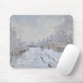 Snow at Argenteuil (by Claude Monet) マウスパッド (マウス)