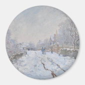 Snow at Argenteuil (by Claude Monet) マグネット (正面)