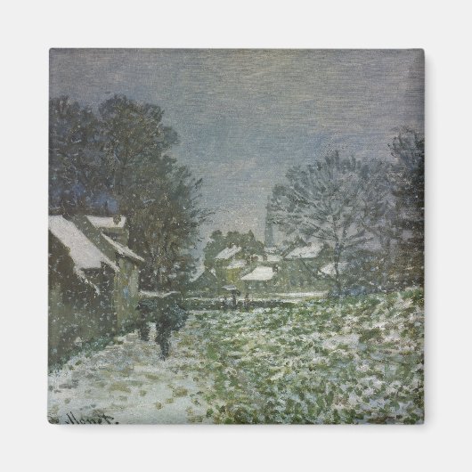 Snow at Argenteuil by Claude Monet マグネット (正面)
